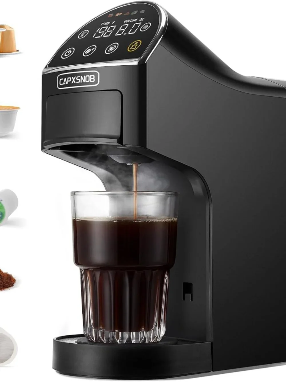 Magician2 Mini 5-in-1 Coffee Maker & Machine for Pods & Grounds, LED Touch